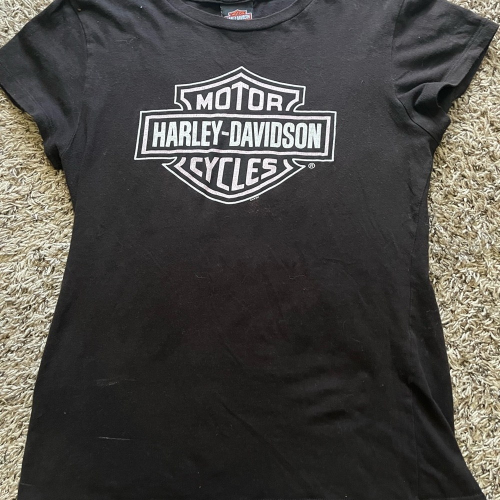 Harley-Davidson Black Tee with White Logo